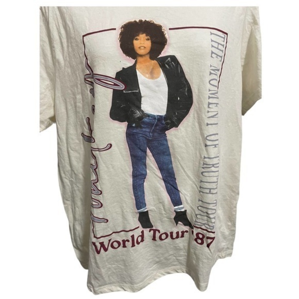 Women’s Whitney Houston Moment Of Truth 1987 Tour Shirt Size XXL